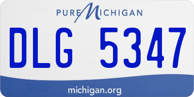 MI license plate DLG5347