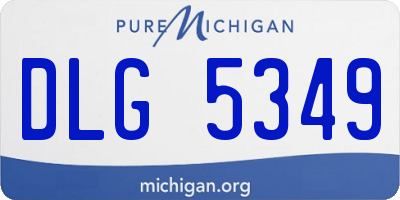 MI license plate DLG5349
