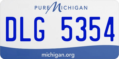 MI license plate DLG5354