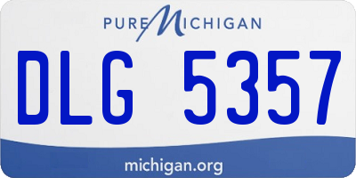 MI license plate DLG5357