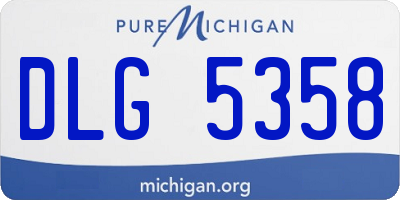 MI license plate DLG5358