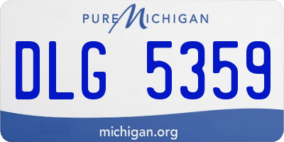 MI license plate DLG5359