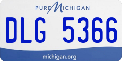 MI license plate DLG5366