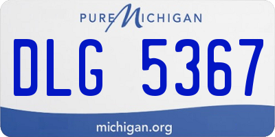 MI license plate DLG5367
