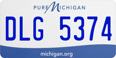 MI license plate DLG5374