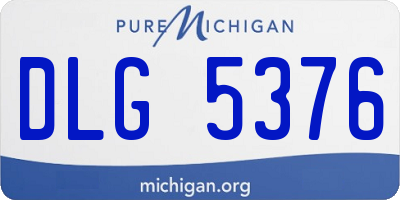MI license plate DLG5376