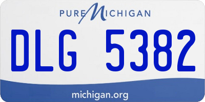MI license plate DLG5382