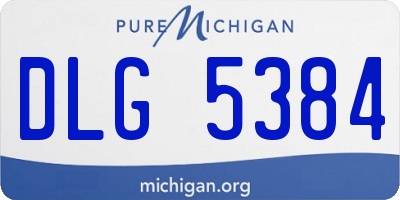 MI license plate DLG5384