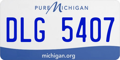 MI license plate DLG5407