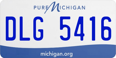 MI license plate DLG5416