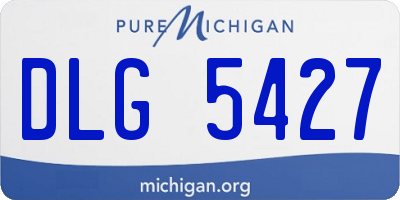 MI license plate DLG5427