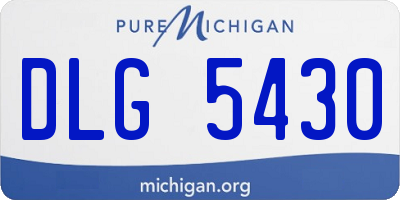 MI license plate DLG5430