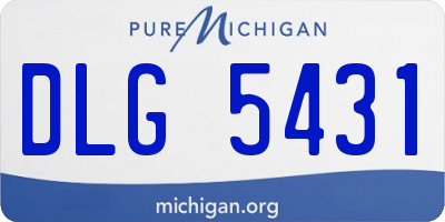 MI license plate DLG5431