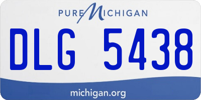 MI license plate DLG5438