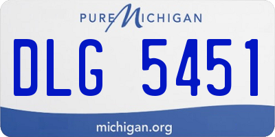 MI license plate DLG5451