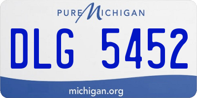 MI license plate DLG5452