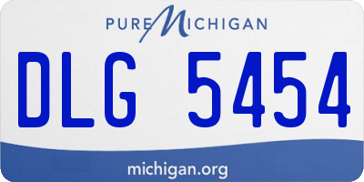 MI license plate DLG5454