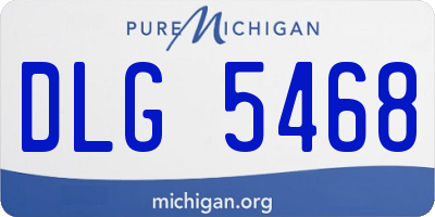 MI license plate DLG5468