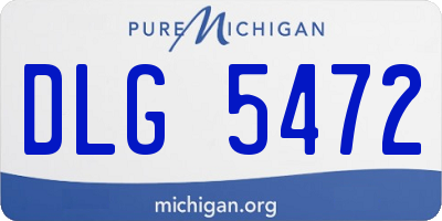 MI license plate DLG5472