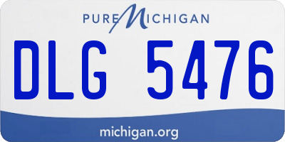 MI license plate DLG5476