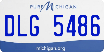 MI license plate DLG5486