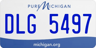 MI license plate DLG5497