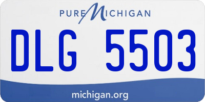 MI license plate DLG5503