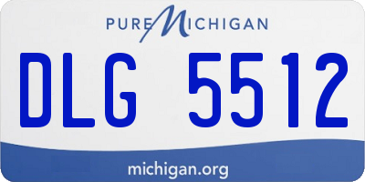 MI license plate DLG5512