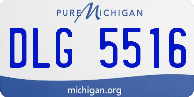 MI license plate DLG5516