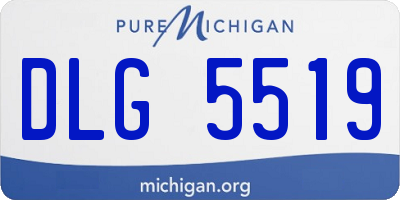 MI license plate DLG5519