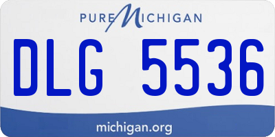 MI license plate DLG5536