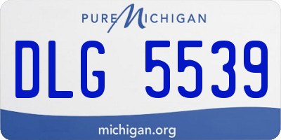 MI license plate DLG5539