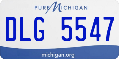 MI license plate DLG5547