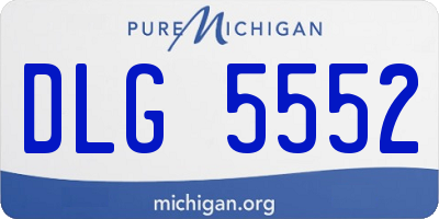MI license plate DLG5552