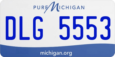 MI license plate DLG5553