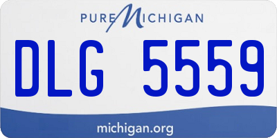 MI license plate DLG5559