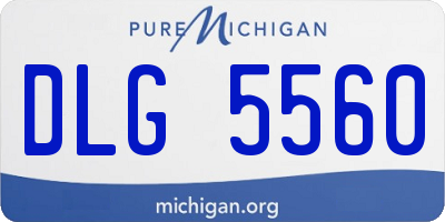 MI license plate DLG5560
