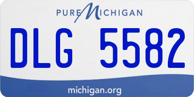 MI license plate DLG5582
