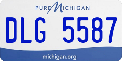 MI license plate DLG5587
