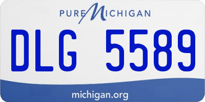 MI license plate DLG5589