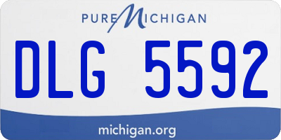 MI license plate DLG5592
