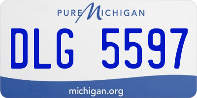 MI license plate DLG5597