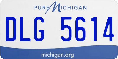 MI license plate DLG5614