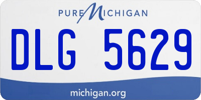 MI license plate DLG5629