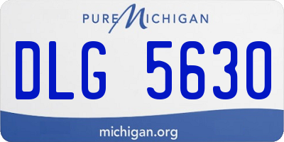 MI license plate DLG5630