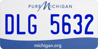 MI license plate DLG5632