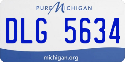 MI license plate DLG5634