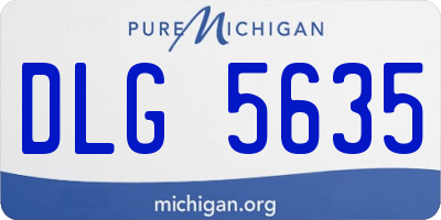 MI license plate DLG5635
