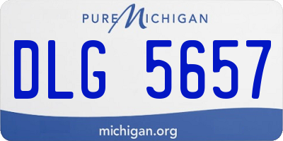 MI license plate DLG5657