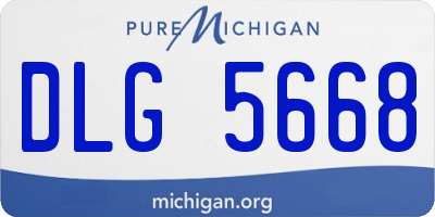 MI license plate DLG5668